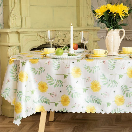 Скатерть «Доляна» Yellow flowers, размер 145×110 см