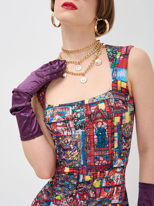 Платье с вырезом каре OD-634-1 - Tantino фото 5