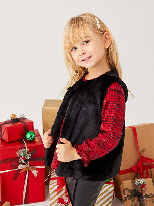 Bisiklet Yaka Pel?? K?z Bebek Yelek - Waikiki фото 2