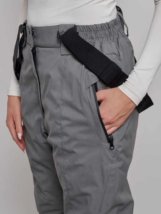 Полукомбинезон утепленный женский большого размера светло-серого цвета 1332SS - Chunmai фото 13