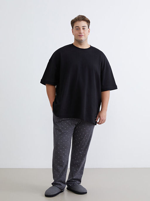 ?nce Desenli Erkek Pijama Alt
