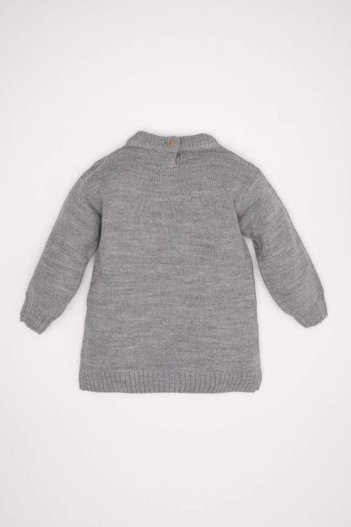 Платье с длинными рукавами для маленьких девочек - Defacto фото 5