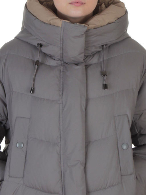 8867 GRAY Пальто зимнее женское (200 гр. холлофайбер)