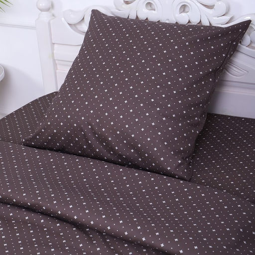 Постельное бельё 1,5сп Голливуд, цвет коричневый, 150х210см, 150х210см, 70х70 см, бязь, 120 г/м, хлопок 100% - Атра фото 3