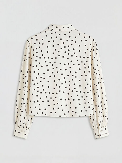 Puantiyeli Poplin Kad?n G?mlek