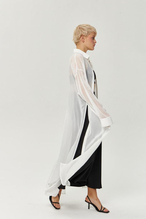 Рубашка с разрезами из шифона - Melcloth фото 2