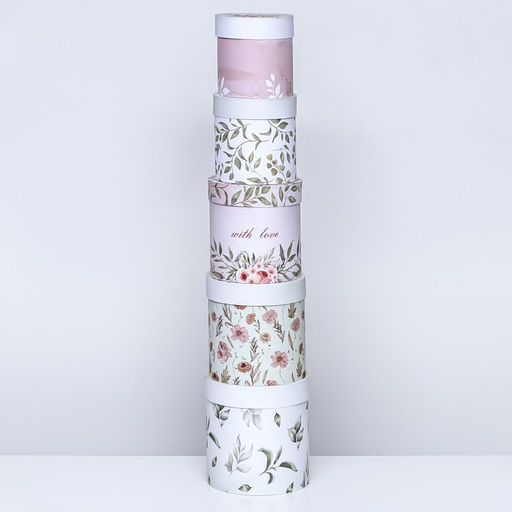 Набор круглых коробок 5 в 1 Успокоение  , 19.5 х 19.5 - 14 х 14 см - UPAK LAND фото 3