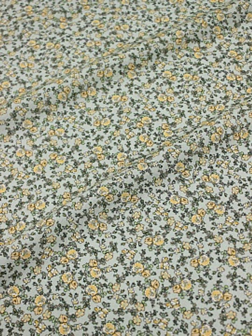 Вискоза с хлопком Дарина (желтые цветочки), ш.1.49м, хлопок-50%, вискоза-50%, 90гр/м.кв