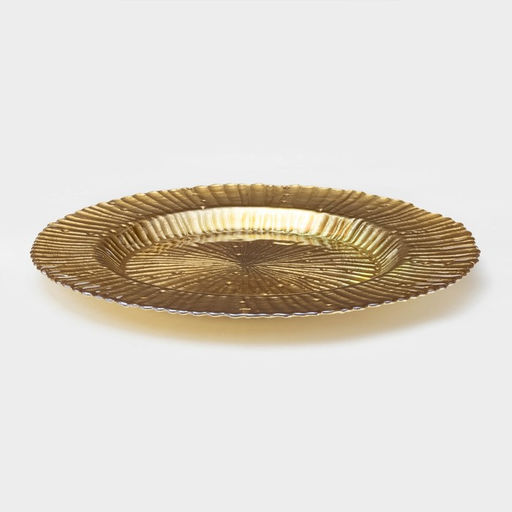 Тарелка - блюдо подстановочное «Чарм», d=33 см, цвет золотой