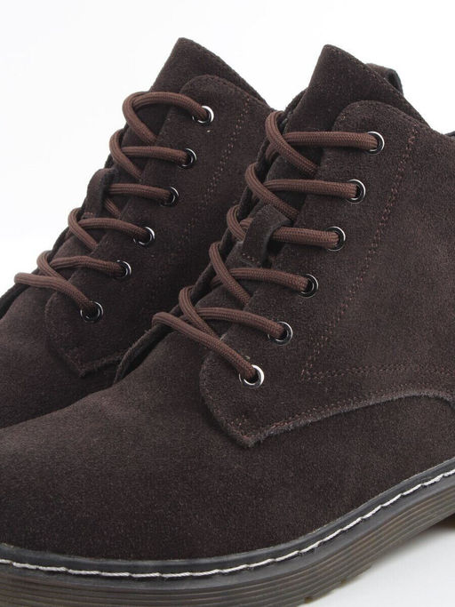 M15-35 BROWN Ботинки зимние женские (натуральная замша, натуральный мех)