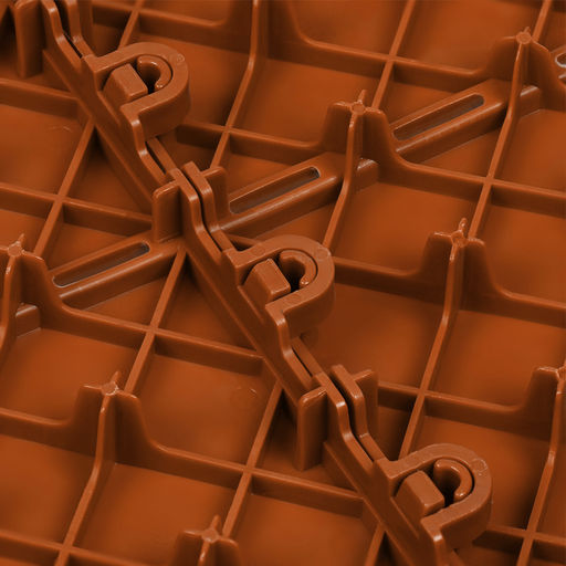 Цена за 11 шт. Модульное покрытие, 30 × 30 см, пластик, терракотовое, 1 шт.