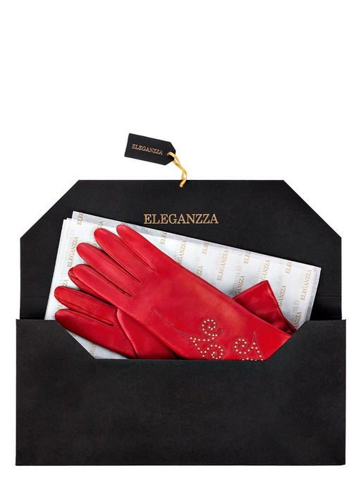 Перчатки женские ш+каш. F-IS0018 red - Eleganzza фото 7