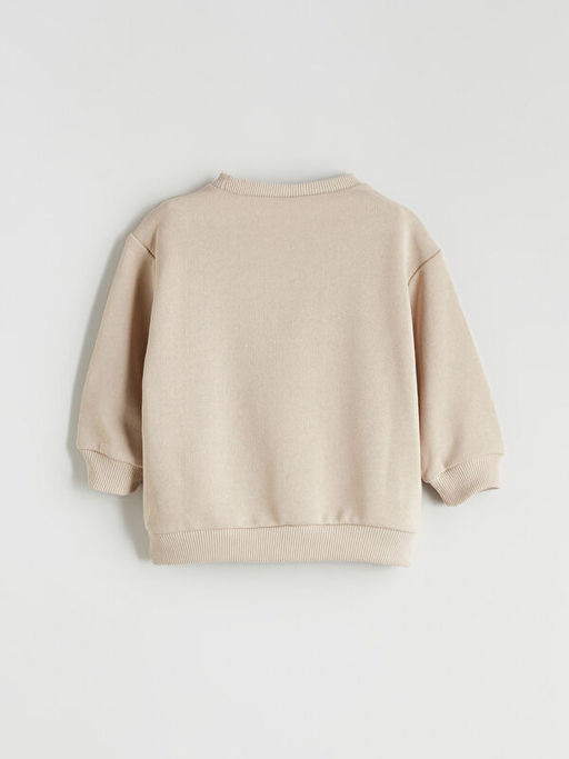 Bisiklet Yaka Bask?l? Erkek ?ocuk Sweatshirt