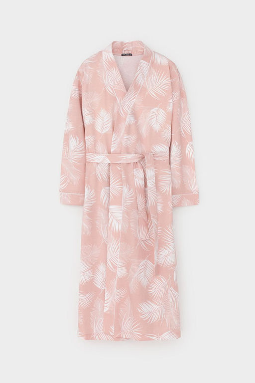 Е 50005/24/дымчатая роза,листья пальмы халат жен