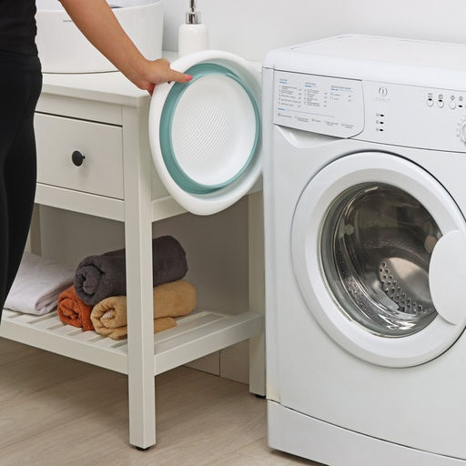 Таз складной «Флекс», 5.5 л, 32.5×33×4.5 см, морская волна