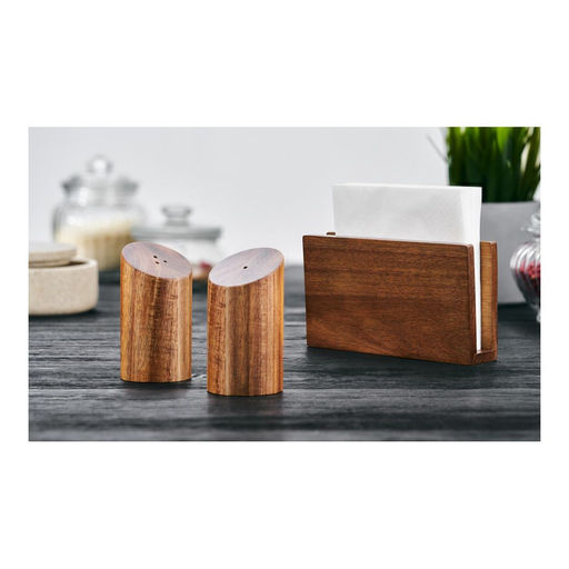 Набор: Солонка и перечница Walmer Organic 5х9.2 см, цвет темное дерево  фото 4