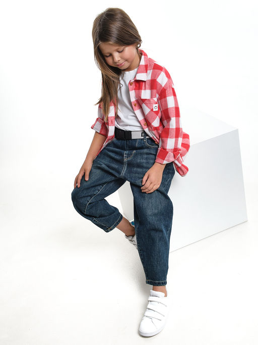 Рубашка в клетку UD 8043 красная клетка - Mini maxi фото 7