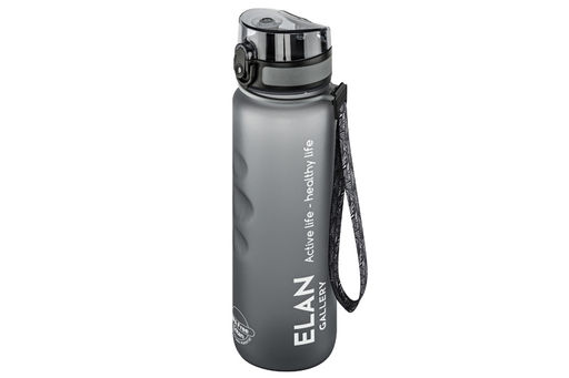 Бутылка для воды 1000 мл 7,8*7,8*28,5 см "Style Matte" с углублениями д/пальцев серая