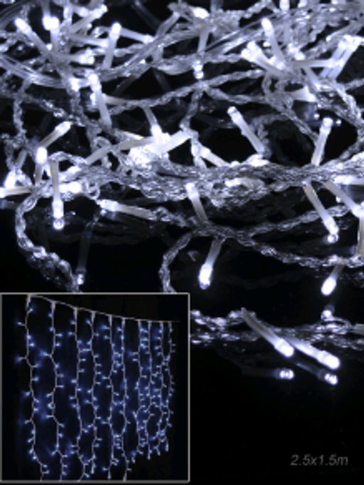 Гирлянда светодиодный дождь 2,5х1,5 м 144 LED / GT616 /уп 100/ - Галеонтрейд фото 2