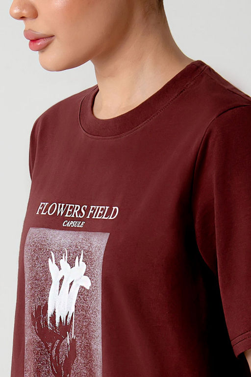 Арт. 3-1143 Футболка женская 42-50 (5 шт) Цвет:шоколад - Калинка фото 7