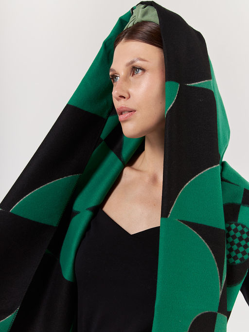 В СОСТАВЕ ШЕРСТЬ И КАШЕМИР Большой, мягкий, теплый однотонный двусторонний палантин. - Tantino фото 6