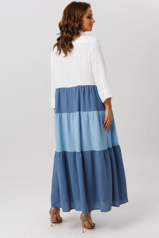 Платье Anastasia 1240.1 белый/голубой  фото 6