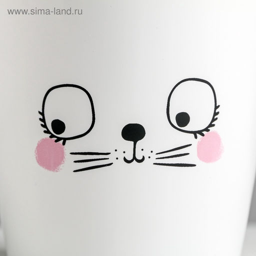 Цена за 2 шт. Кашпо для цветов «Мордочка», 800 мл, d=12 см, h=11 см, пластиковое