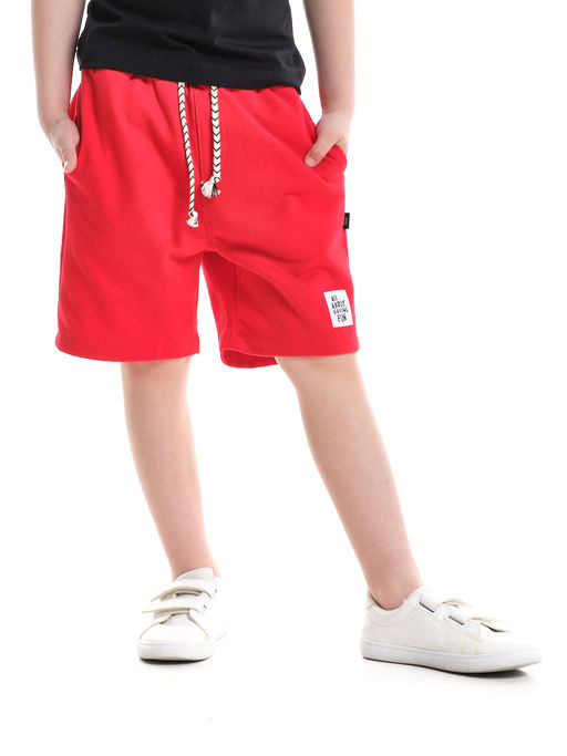 Шорты свободного кроя для мальчиков подростков 22-7639 красный - Mini maxi фото 14