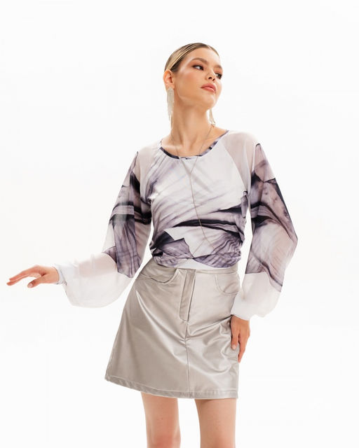 Блузка с шифоновым рукавом реглан 71.5.1 - Sahar art lab фото 6