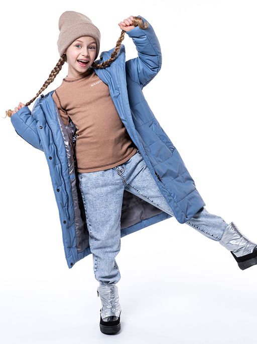 ПАЛЬТО 6з4823 голубой лед - Nikastyle фото 3