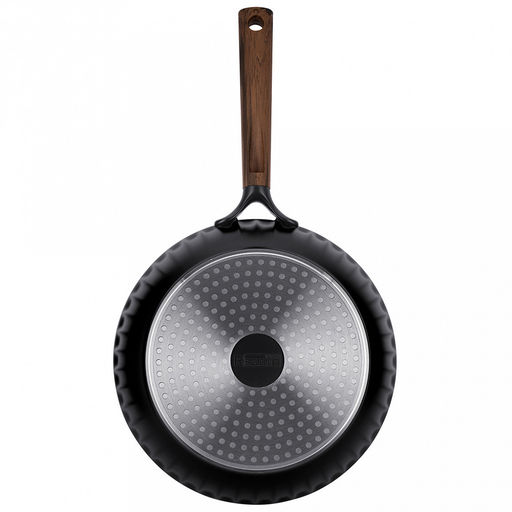 Сковорода с антипригарным покрытием Fiamma д26см, h9см, s1,6мм, дно s4,5мм, литой алюминий, бакелитовая ручка с покрытием soft-touch 20,5см, капсульное дно, Regent (Китай) Подходит для всех видов плит, включая индукционную. - Домашняя мода фото 2