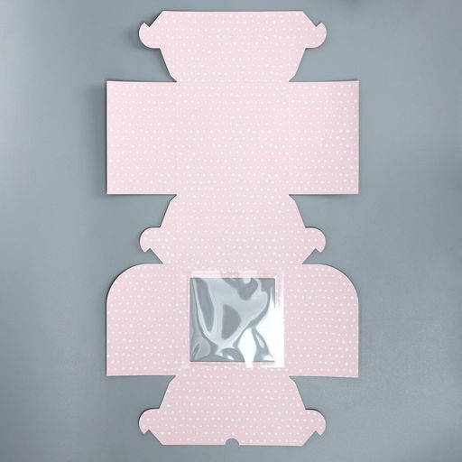 Цена за 5 шт. Коробка для капкейков, кондитерская упаковка двухсторонняя, 4 ячейки «Самая нежная», 16×16×10 см