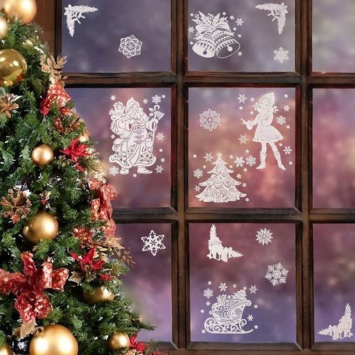 Наклейки новогодние «Ёлка», 35×33 см