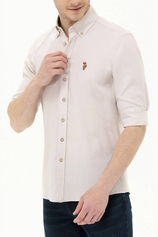 U. S. Polo Assn / Мужская базовая рубашка с длинным рукавом Stone - U.s. polo assn фото 11