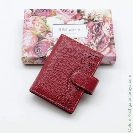 Женская кожаная визитница Sergio Valentini СВ 8086-010  фото 8