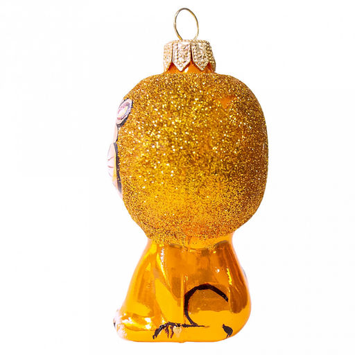 Елочная игрушка фигурка стеклянная Львенок д5см, h8см, ручная художественная роспись, подарочная упаковка (Россия) - Домашняя Мода фото 2