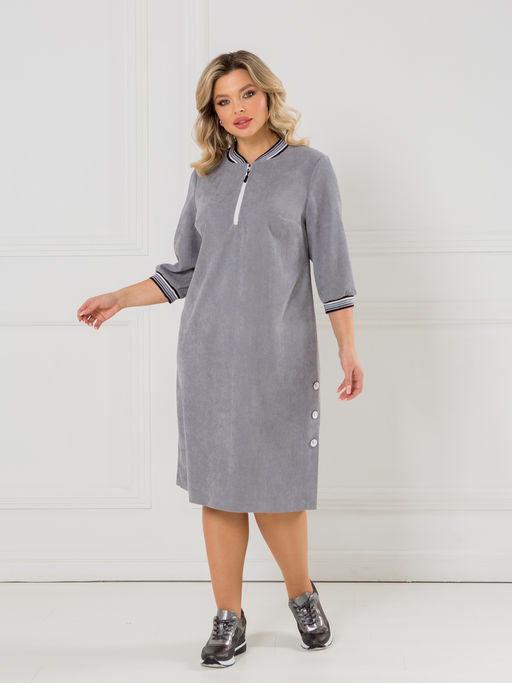 NOVITA Платье 1446 серый  фото 4