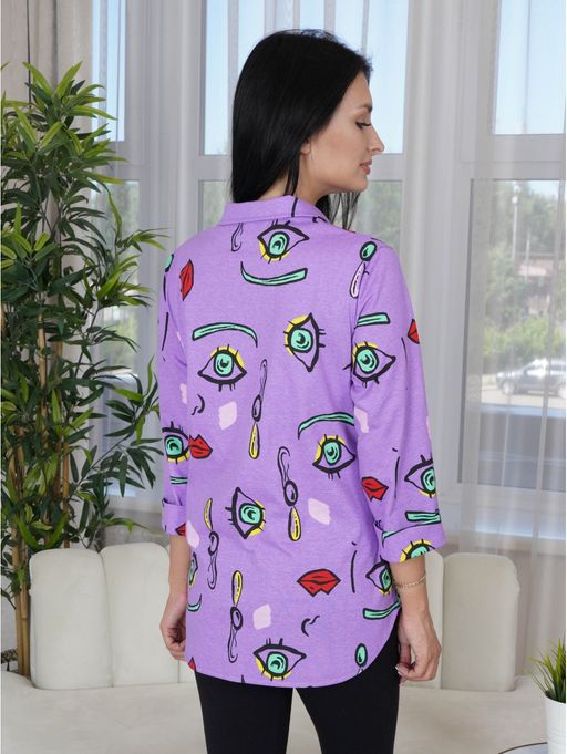 Жанетта туника женская (полоса синий) - Lovetex фото 27