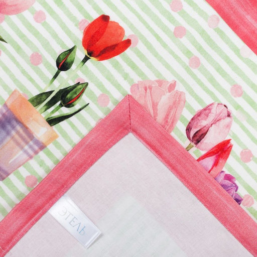 Дорожка на стол Этель Тюльпаны 30х70 см, 100% хл, саржа 190 гр/м2  фото 6