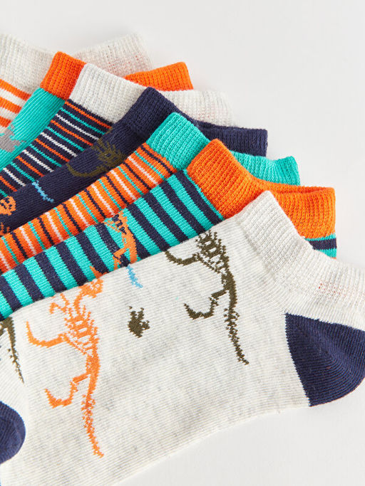 Desenli Erkek ?ocuk Patik ?orap 7li