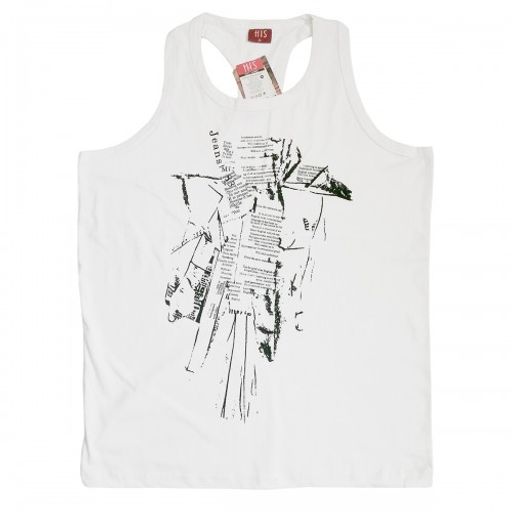 Майка-борцовка мужская с принтом "Newspaper"