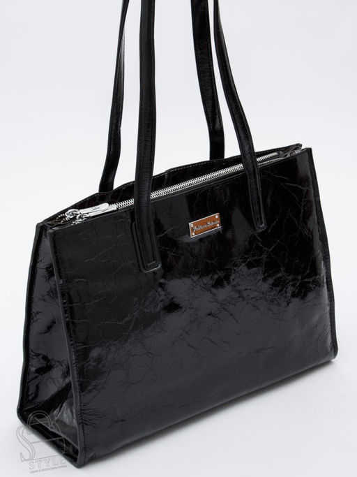 Сумка женская кожаная 9620SP black Velina Fabbiano-Safena