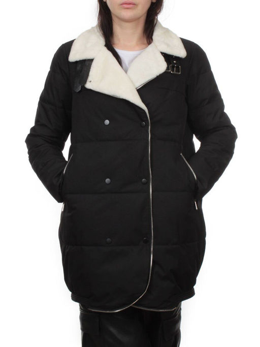 S24-236 BLACK Куртка демисезонная женская (100 гр. холлофайбер) - Fashion фото 3