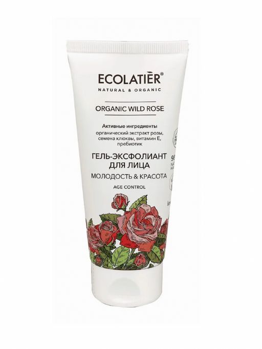 Ecolatier Organic Farm GREEN "WILD ROSE" ДЛЯ ЛИЦА Гель-Эксфолиант 100мл туба