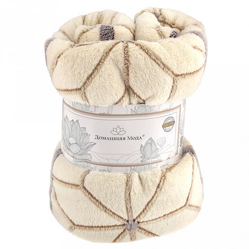 Плед/покрывало 240х200см "Архангельский", велсофт "Bamboo" набивной, полиэстер 100%, плотность 260г/м2, упаковка: 20х33см пояс бумажный, "Домашняя мода" (Россия)