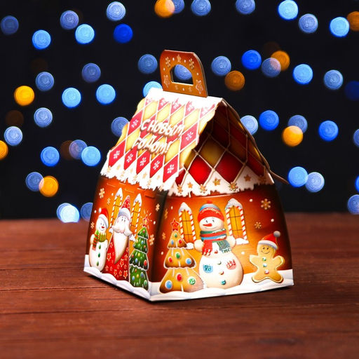 Цена за 10 шт. Подарочная коробка Пряничный 12 х 12 х 16,8 см - Simaland фото 3