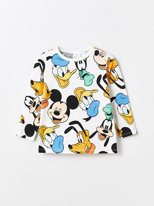 Bisiklet Yaka Uzun Kollu Mickey Mouse Erkek Bebek Pijama Tak?m? - Waikiki фото 2