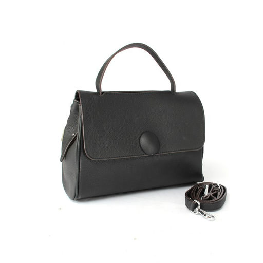 Сумка женская натуральная кожа GU 2066-6687, 1отд+карм/перег, плечевой ремень, черный 259033