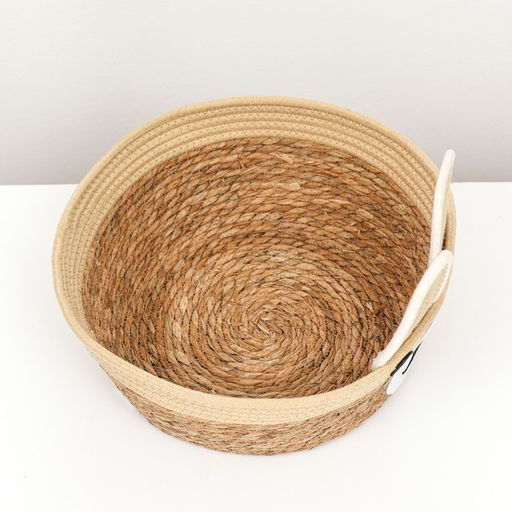 Экологичный лежак Мишка для животных (хлопок+рогоз), 35 х 27 х 13 см, вес до 8 кг - Пижон фото 3