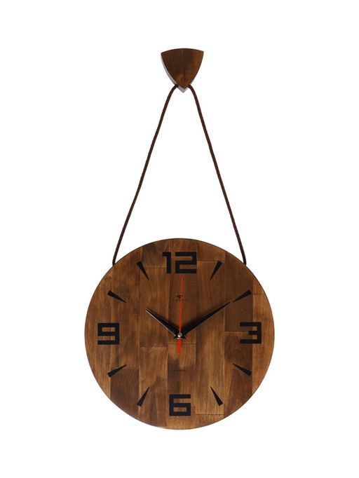 Часы настенные, интерьерные, бесшумные, d-30 см, дерево на подвесе